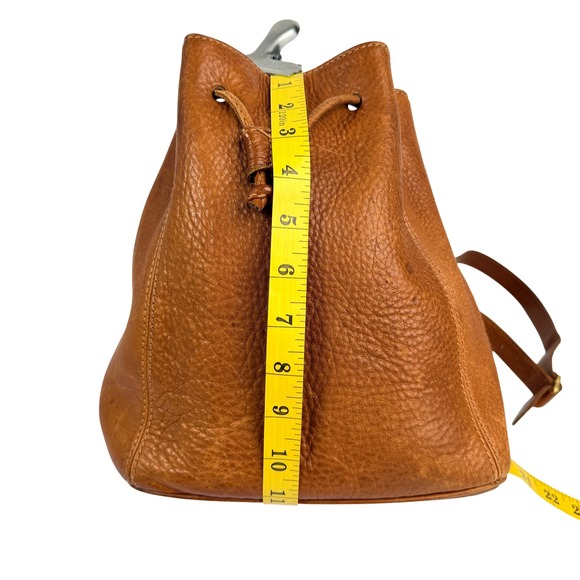 VTG Coach Sonoma Backpack 4911 Cognac Pebbled Leather Made in‎ Italy Drawstring main image 8